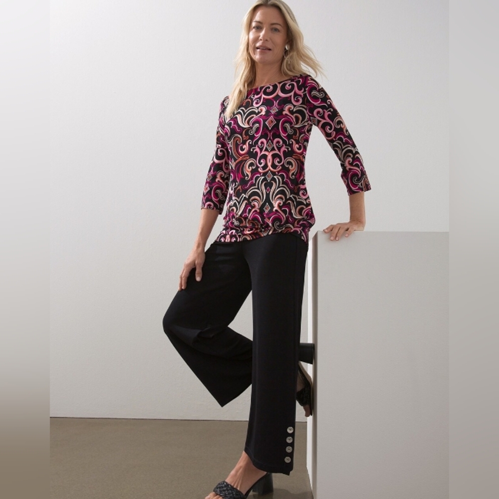 Chico's Scroll Print top - Picture 15 of 16